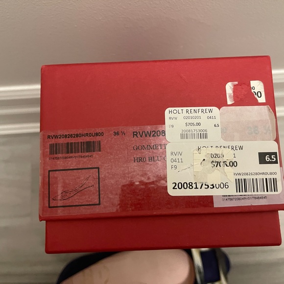 Brand New*Roger Viver Gammette Suede Ballet Flats in navy - Picture 6 of 6